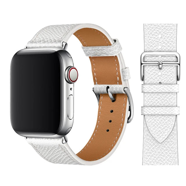 Genuine Leather Bracelet Strap For Apple Watch Band 45mm 49mm 41mm 44mm 42mm 40mm band iWatch Ultra/2 10 42/46mm 9 8 7 6 5 4 SE